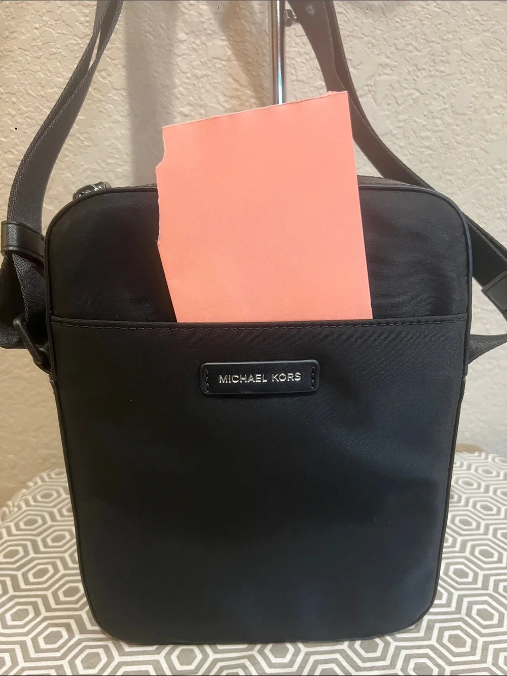Michael Kors Men's Everett Flight Black Crossbody Bag